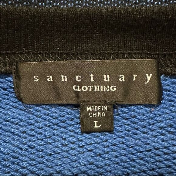 Sanctuary Size Large Cold Shoulder Tweed Sweater - Picture 11 of 13